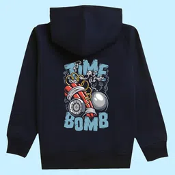 NUSYL Kids Time Bomb Printed Hooded Pullover Sweatshirt-picture-35