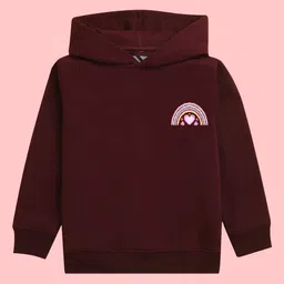 NUSYL Girls Printed Hooded Fleece Pullover Sweatshirt-picture-36