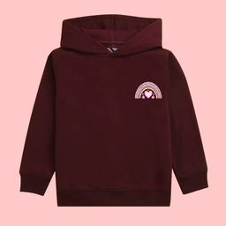 NUSYL Girls Graphic Printed Fleece Hooded Pullover Sweatshirt-picture-35