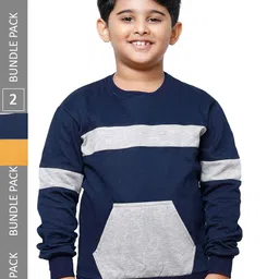 IndiWeaves Boys Pack Of 2 Long Sleeves Fleece Sweatshirt-picture-35
