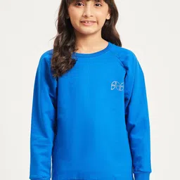 Purple United Kids Girls Round Neck Fleece Sweatshirt-picture-21