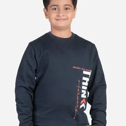 Bodycare Kids Boys Typography Printed Fleece Sweatshirt-picture-14