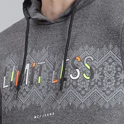 Monte Carlo Typography Printed Hooded Pullover Sweatshirt image 4