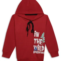 mack jonney VIMAL JONNEY Kids Pack Of 2 Typography Printed Hooded Fleece Sweatshirt image 2