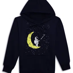 mack jonney VIMAL JONNEY Kids Pack Of 3 Typography Printed Hooded Cotton Fleece Sweatshirts image 2