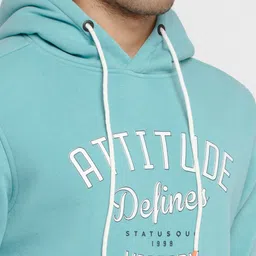 Status Quo Men Turquoise Blue & White Printed Sweatshirt image 4