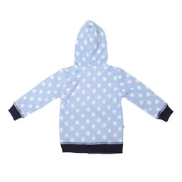 Nino Bambino Boys Blue & White Printed Hooded Sweatshirt image 2