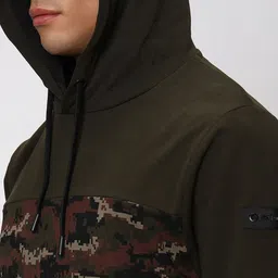 Mufti Camouflage Printed Hooded Cotton Sweatshirt image 2