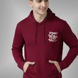 BAESD Men Printed Hooded Sweatshirt image 2