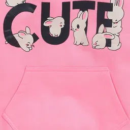 Lazy Shark Girls Graphic Printed Hooded Cotton Pullover image 3