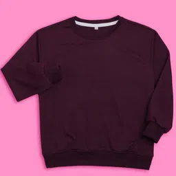 NUSYL Girls Graphic Printed Oversized Fleece Sweatshirt image 3