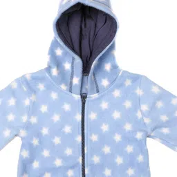 Nino Bambino Boys Blue & White Printed Hooded Sweatshirt image 3