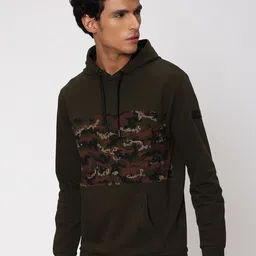 Mufti Camouflage Printed Hooded Cotton Sweatshirt image 3