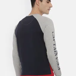 3PIN Men Red Colourblocked Sweatshirt image 3