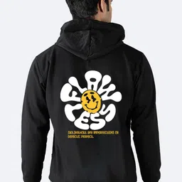 Mad Over Print Typography Printed Hooded Pullover image 4