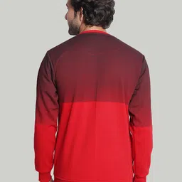 ahhaaaa Men Red & Maroon Solid Cotton Sweatshirt image 4