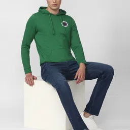Van Heusen ACADEMY Men Green Hooded Sweatshirt image 5
