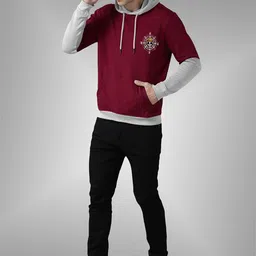 BAESD Men Hooded Pullover Sweatshirt image 3