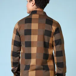 V-Mart Men Checked Shirt Collar Sweatshirt image 4