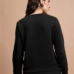 Tokyo Talkies Black Typography Printed Sweatshirt image 2