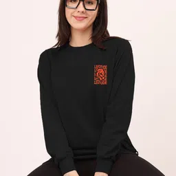 Leotude Typography Printed Fleece Pullover image 5