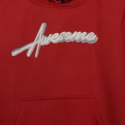 mack jonney VIMAL JONNEY Kids Typography Printed Hooded Cotton Fleece Sweatshirt image 3