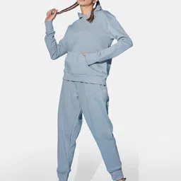 KICA Women Grey Hooded Cotton Sweatshirt image 3