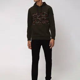 Mufti Camouflage Printed Hooded Cotton Sweatshirt image 5