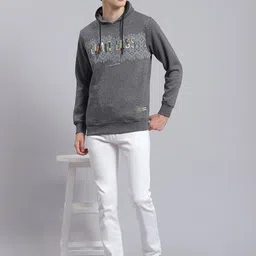 Monte Carlo Typography Printed Hooded Pullover Sweatshirt image 3