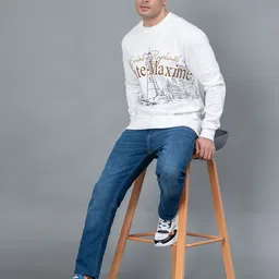 Red Tape Typography Printed Pullover Sweatshirt image 4