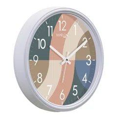random White Plastic Batter Modern Wall Clock image 3