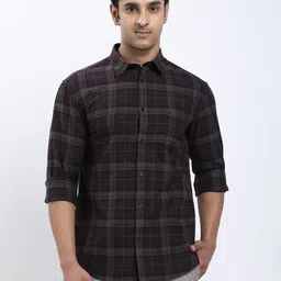 indian terrain Men Slim Fit Checkered Casual Shirt-picture-15