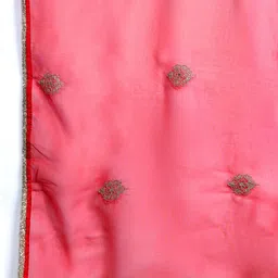 Indo Era Ethnic Motifs Embroidered Liva Kurta With Trousers & Dupatta image 4