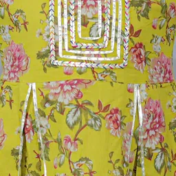 Ka-mee Girls Flral Printed Pure Cotton Kurta with Pyjamas & With Dupatta image 2