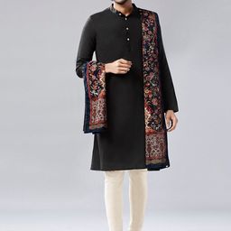 KISAH Men Straight Kurta With Churidar & Dupatta Set-picture-42