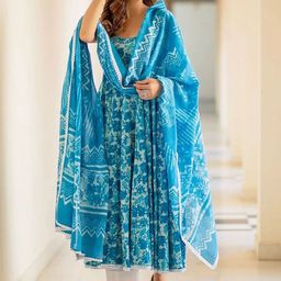 7Threads Women Ethnic Motifs Printed Regular Kurta with Trousers & With Dupatta-picture-49