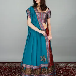 Exotic India Woven Design Ready to Wear Lehenga & Blouse With Dupatta image 4