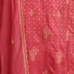 Seerat Ethnic Motifs Embroidered Thread Work Pure Silk Kurta with Trousers & Dupatta image 2