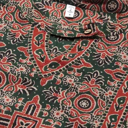 Yuris Women Rust Ethnic Motifs Printed Layered Pure Cotton Kurta with Trousers & Dupatta image 3