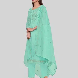 TAVAS Ethnic Motifs Embroidered Unstitched Dress Material image 4