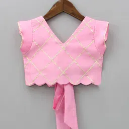 BAESD Girls Embroidered Ready To Wear Lehenga & Blouse With Dupatta image 2