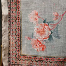 Jaipur Kurti Floral Printed Linen Kurta with Trousers & Dupatta image 4