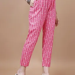 KALINI Ethnic Motifs Printed Gotta Patti Pure Cotton Straight Kurta & Trouser With Dupatta image 3