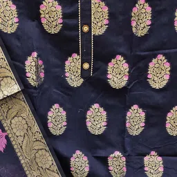 SHADOW & SAINING Floral Woven Design Unstitched Dress Material image 4