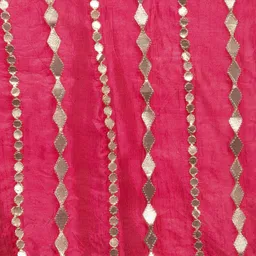 Clora Creation Striped Embellished Silk Dupatta image 4