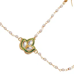 Ruby Raang Girls Gold-Plated Kundan Matha Patti image 4