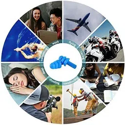silicon earplugs Soft SIlicone Noise Reduction EarPlugs for Sleeping,Swimming Ear Plug image 5