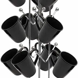 criatehub Containers Kitchen Rack Kitchens Stainless steel V Shape Cup Stand 12 Pieces Medium (Color: silver ,12 Cups Stand) Made in India Steel-picture-15