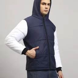 quin fletcher Men Solid Quilted Jacket image 2