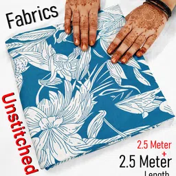 zayrah Unstitched Cotton Blend Salwar Suit Material Floral Print-picture-44
